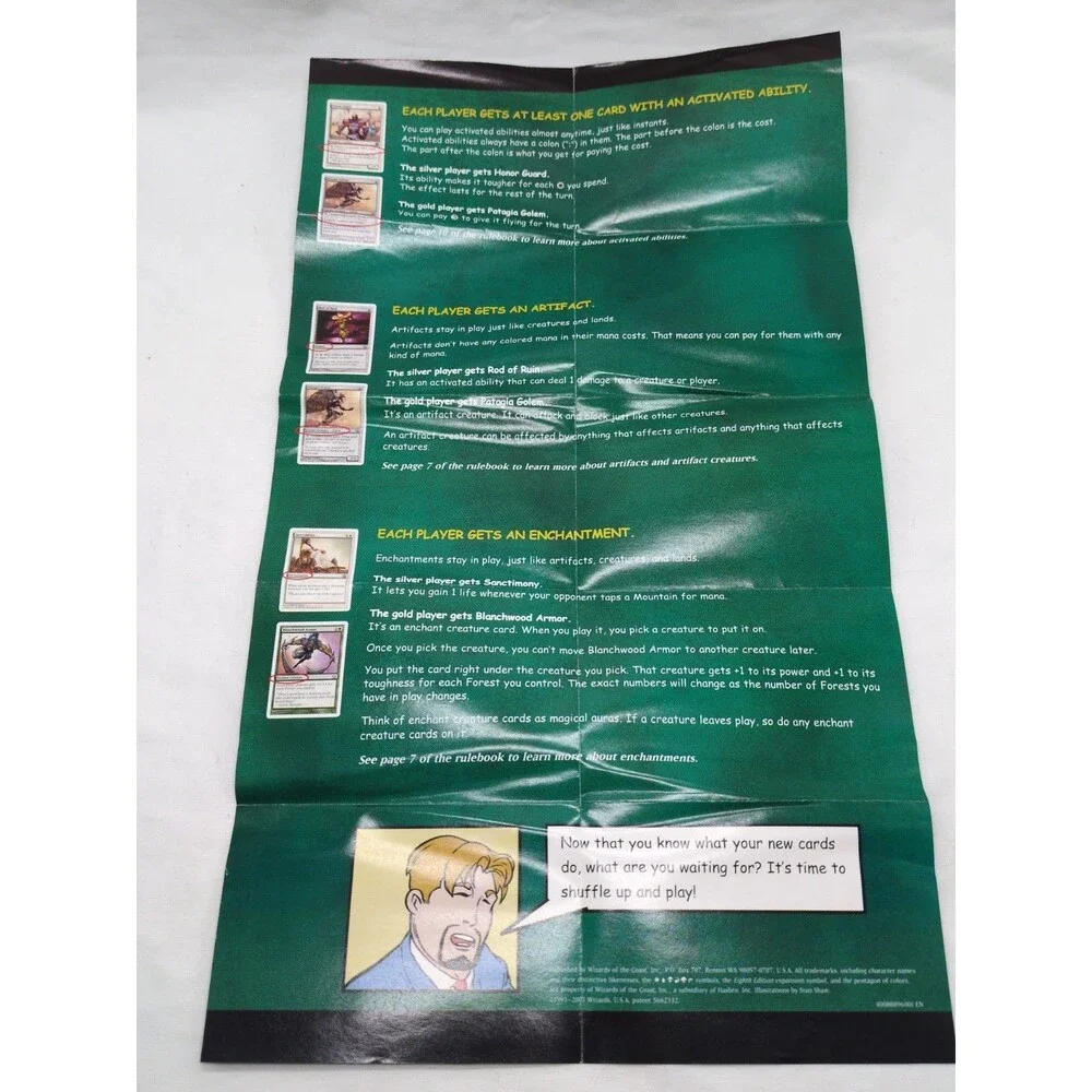 Magic The Gathering Core Game Advanced Booster Rules Sheet